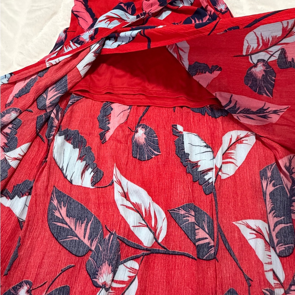 Red Floral Print Dress
